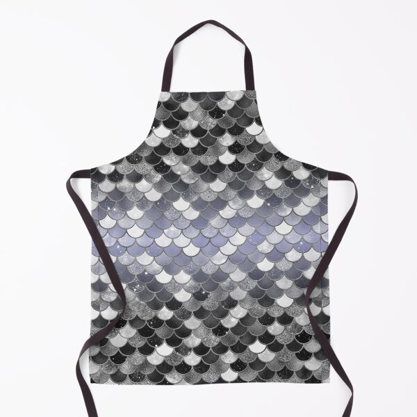 Item preview, Black and White Glitter Mermaid Scale Pattern Gradient 2 designed and sold by PressedOak.