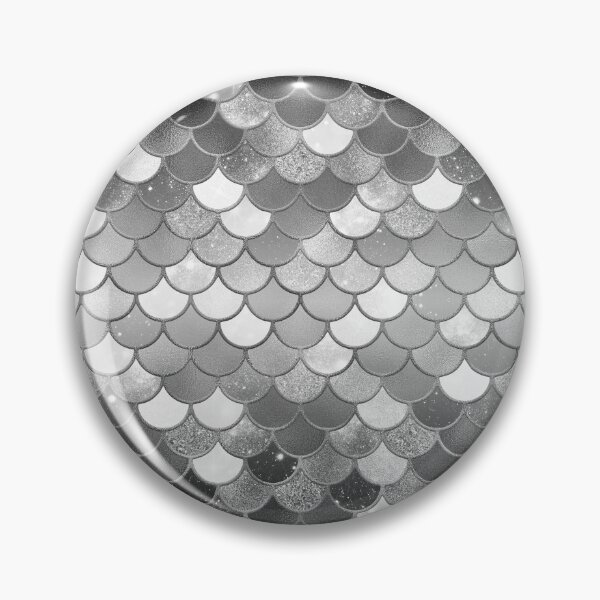 Item preview, Black and White Glitter Mermaid Scale Pattern Gradient 2 designed and sold by PressedOak.