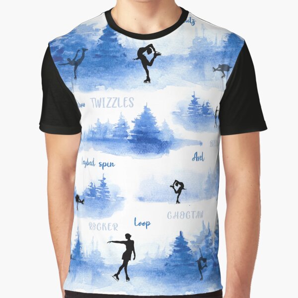 Item preview, watercolor ice skating pond design designed and sold by Flaviagiorgi.