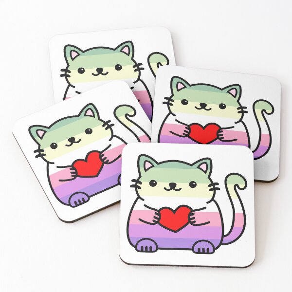 Item preview, Genderfae Pride Flag Kitty designed and sold by ilexdesigns.