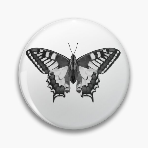 Item preview, Swallowtail Butterfly Papilio Machaon Lowpoly Grayscale designed and sold by xP42.