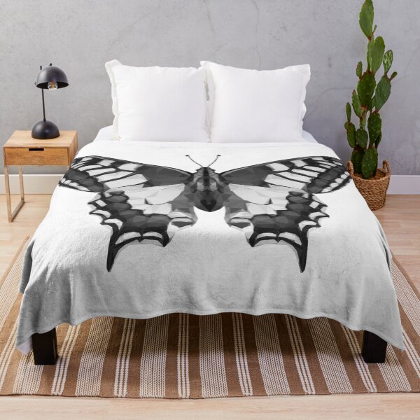 Item preview, Swallowtail Butterfly Papilio Machaon Lowpoly Grayscale designed and sold by xP42.