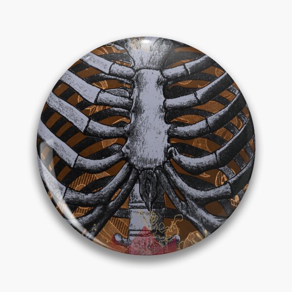 Item preview, Rib cage adorned with autumn flowers. designed and sold by MagentaCalavera.