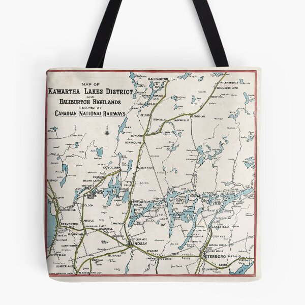 Item preview, Vintage Map of Kawartha Lakes District and Haliburton Highlands designed and sold by Gin  Neko.