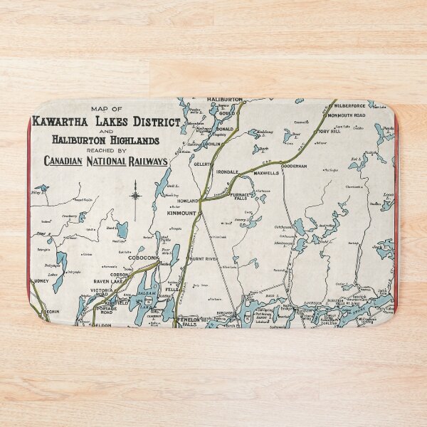 Item preview, Vintage Map of Kawartha Lakes District and Haliburton Highlands designed and sold by Gin  Neko.