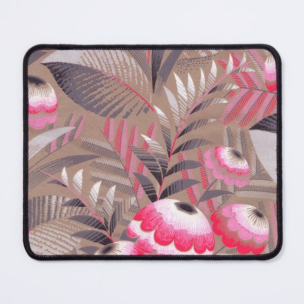 Item preview, Vintage French Wallpaper Art Deco Pink Flowers designed and sold by VintageABC.