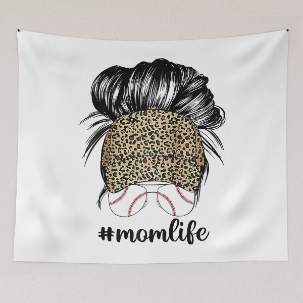 Artikelvorschau, Mom Life Leopard Baseball Cap Messy Bun Muttertag entworfen und verkauft von Xtjjae.