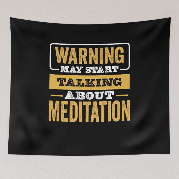 Item preview, Warning May Start Talking About Meditation,Funny Meditation lovers Birthday Christmas Gift designed and sold by xlnv.