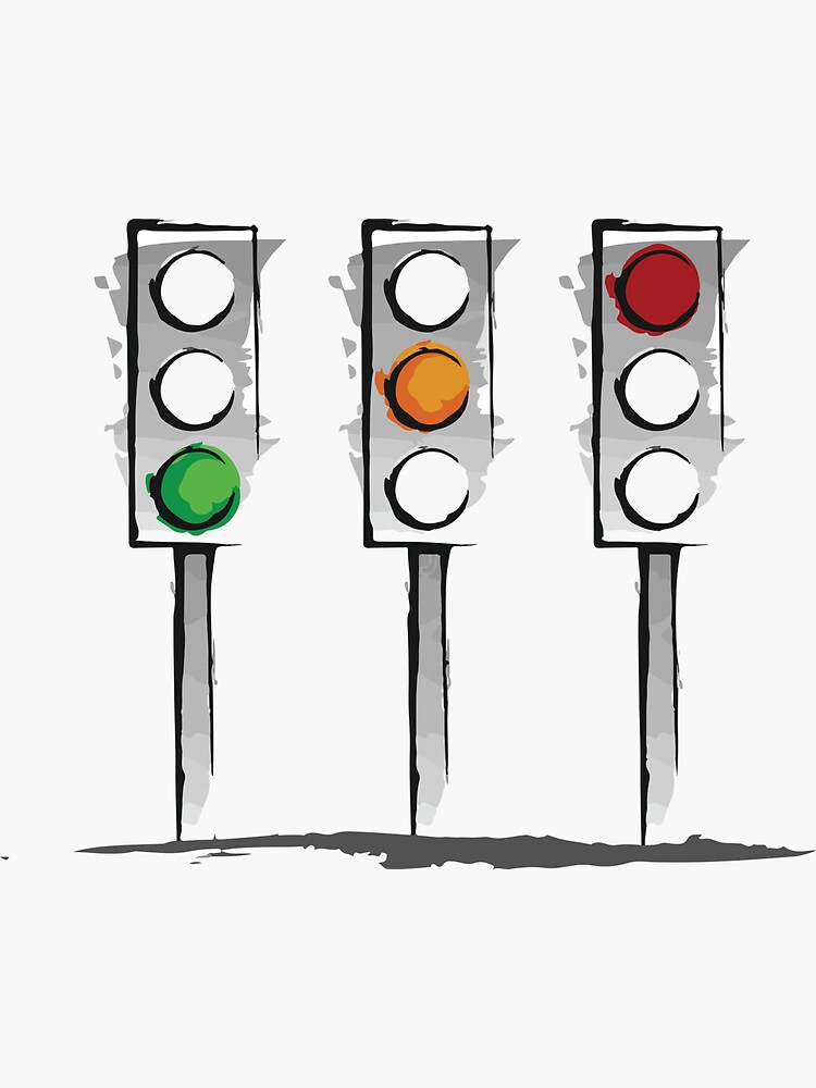 " Slave to the Traffic Light Shirt, DRIVE, Pedestrians, rights sticker