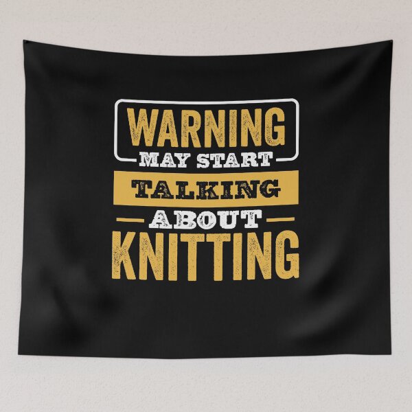 Item preview, Warning May Start Talking About Knitting,Funny Knitting lovers Birthday Christmas Gift designed and sold by xlnv.