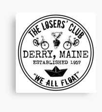 The Losers' Club Emblem - Black Text Canvas Print