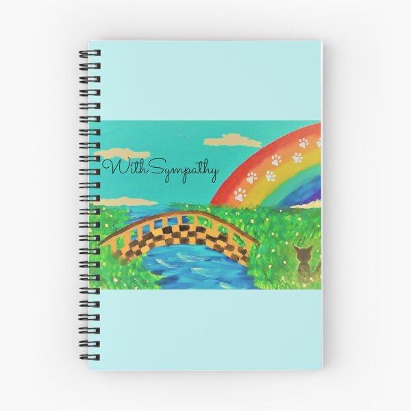 Item preview, With Sympathy Colorful Rainbow Bridge with Paw Prints I Pet Sympathy  designed and sold by Kamira Gayle.