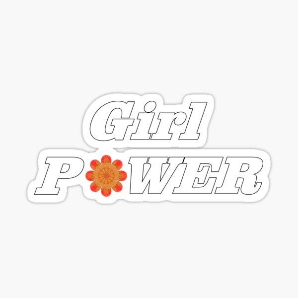 Item preview, "Girl power" slogan with autumn color flower designed and sold by LV-creator.