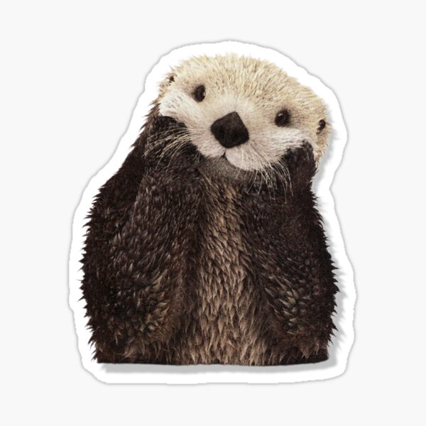 Otter Wild Animal Nature  #12642 2 x Heart Stickers 7.5 cm 
