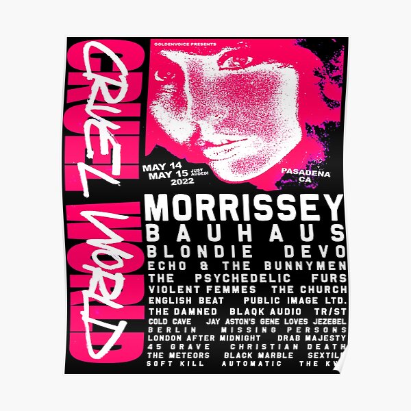 Cruel World Festival 2022 Line-Up Poster