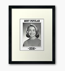Hillary "Most Popular" Superlative Framed Print