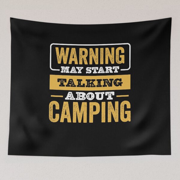 Artikelvorschau, Warnung: Es kann sein, dass man über Camping spricht, ein lustiges Weihnachtsgeschenk für Campingliebhaber zum Geburtstag entworfen und verkauft von xlnv.