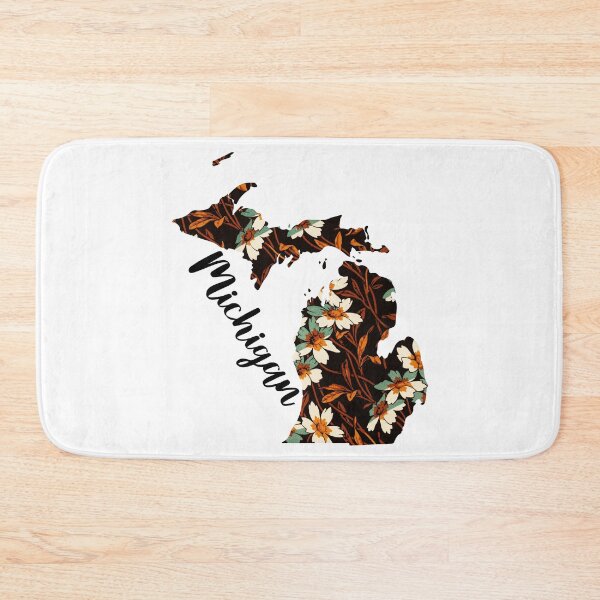 Item preview, Floral Map of USA States Michigan - Map of Michigan designed and sold by AmethystMurad.
