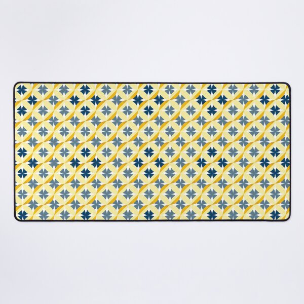 Item preview, Retro blue and yellow geometrical pattern designed and sold by IngaDesign.