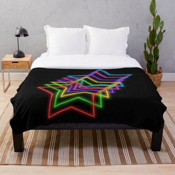 Item preview, 1980s Rainbow Neon Glowing Stars, Single Image Version designed and sold by Nicolette Olivier.