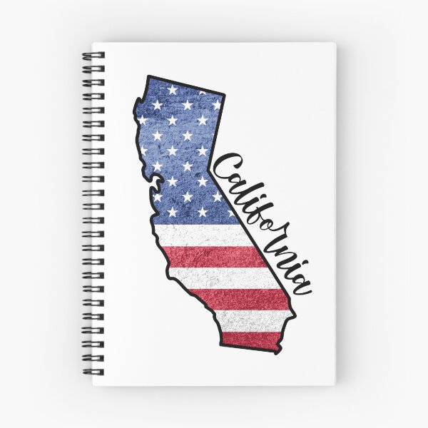Item preview, Esquema del estado de California con la bandera estadounidense patriótica de EE. UU. designed and sold by Gsallicat.