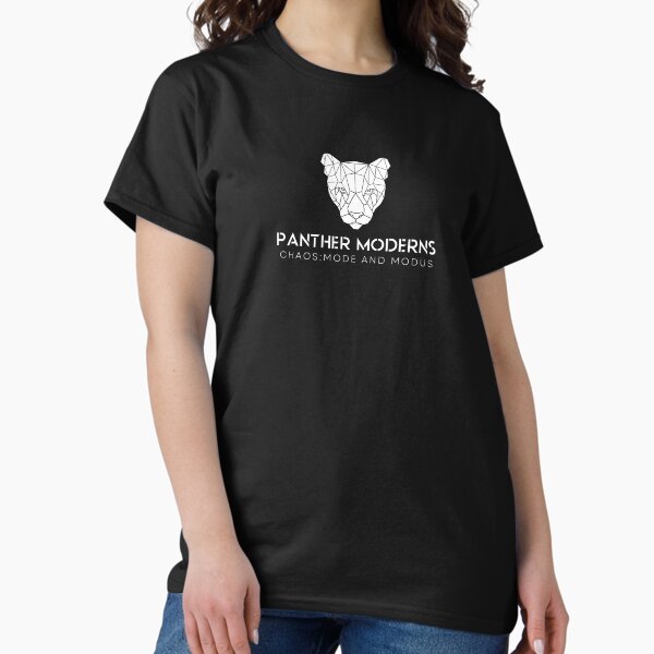 Aperçu de l'œuvre Panther Moderns (t-shirt William Gibson, t-shirt Neuromancer, t-shirt Hacker) créée et vendue par Gibson Futures.