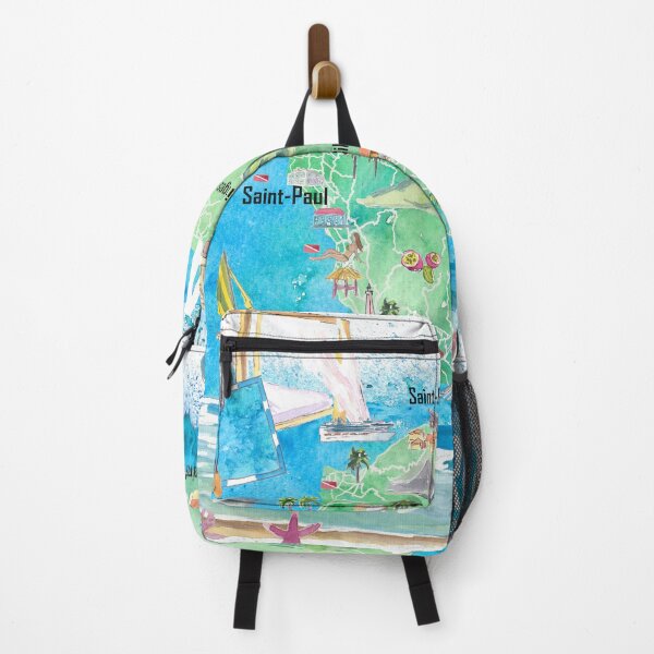 Item preview, La Reunion Illustrated Island Travel Map with Tourist Highlights designed and sold by artshop77.