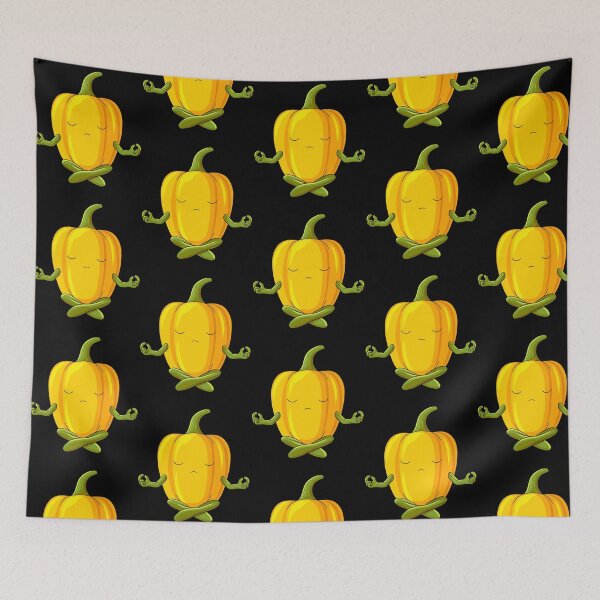 Item preview, Funny Yoga Vegetable Meditating Bell Pepper designed and sold by UpYourSelf.