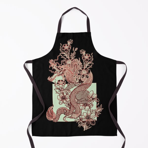 Aperçu de l'œuvre Tatouage mythique de dragon asiatique rouge et jade créée et vendue par 69Designs-MP.