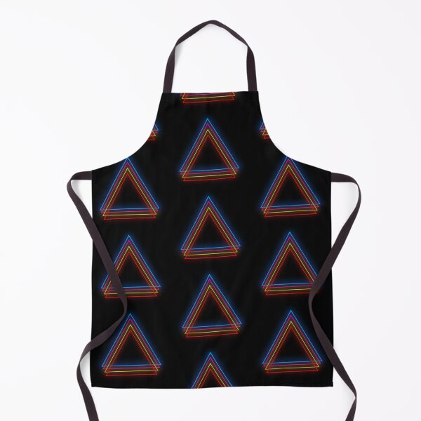 Item preview, 1980s Rainbow Glow Triangles Single and Repeating Large Size Pattern designed and sold by Nicolette Olivier.