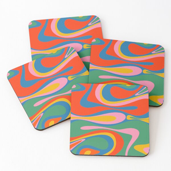 Item preview, Mod Thang Colorful Retro Modern Abstract Pattern in Rainbow Pop Colors designed and sold by kierkegaard.