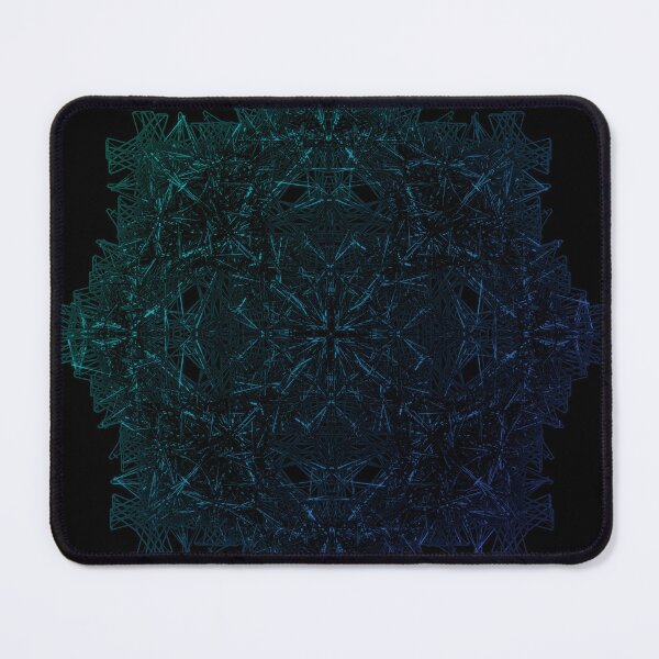 Aperçu de l'œuvre Filaire fractal cyan créée et vendue par IZ-MdVerz.