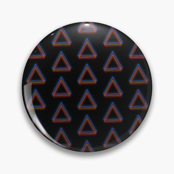 Item preview, 1980s Rainbow Glow Triangles Single and Repeating Small Size Pattern designed and sold by Nicolette Olivier.