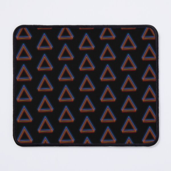Item preview, 1980s Rainbow Glow Triangles Single and Repeating Small Size Pattern designed and sold by Nicolette Olivier.