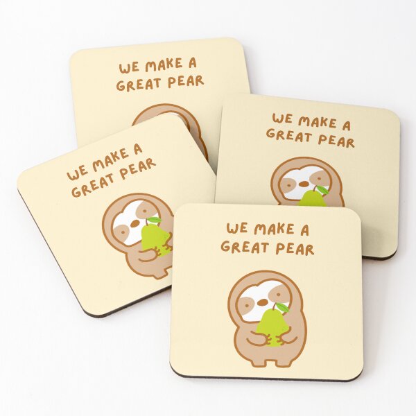 Item preview, We Make A Great Pair Pear Sloth  designed and sold by theslothinme.