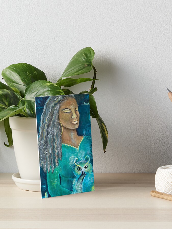 Thumbnail 1 of 2, Art Board Print, She Listens Within for Guidance designed and sold by margarettrost.