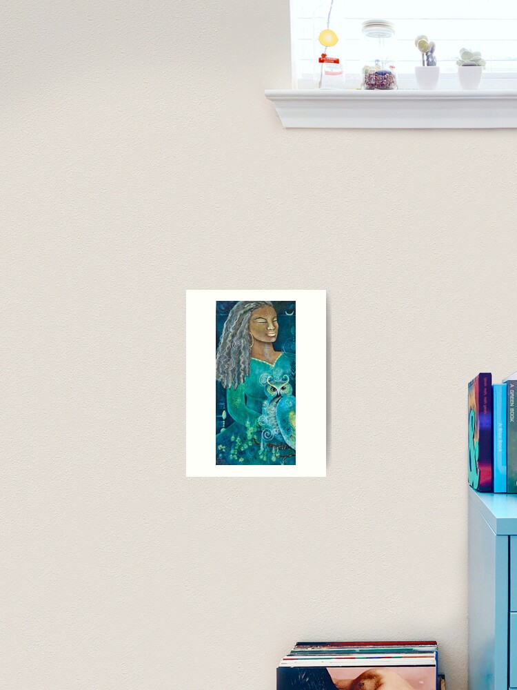 Thumbnail 2 of 3, Art Print, She Listens Within for Guidance designed and sold by margarettrost.