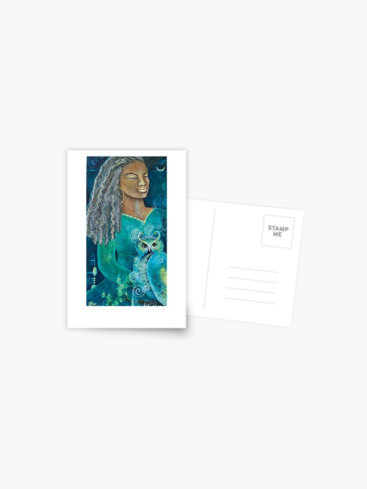 Thumbnail 1 of 2, Postcard, She Listens Within for Guidance designed and sold by margarettrost.