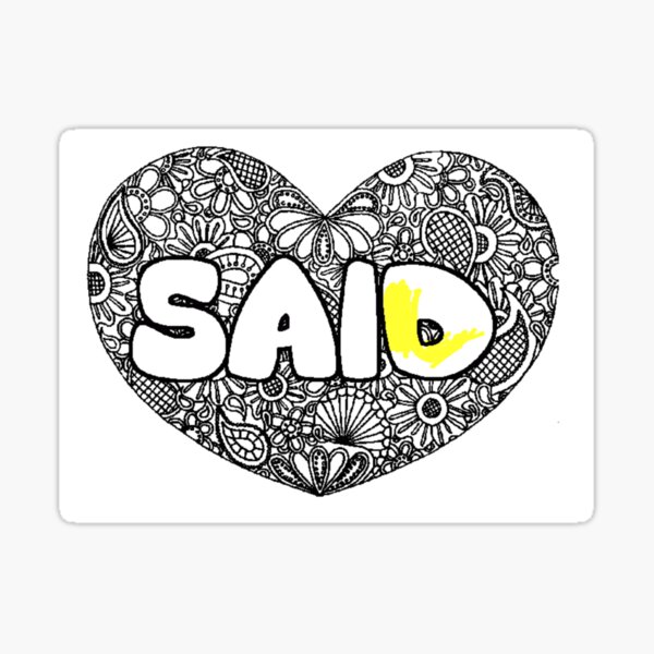 said-name-sticker-for-sale-by-alighmouch-redbubble