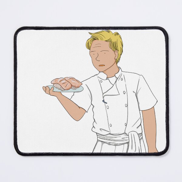 Item preview, Chef Ramsay and raw scallop sushi - Hell's Kitchen designed and sold by Smith and Co..