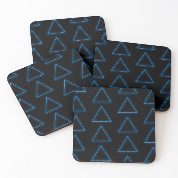 Item preview, Blue Glow Triangle Single and Repeating Large Size Pattern designed and sold by Nicolette Olivier.