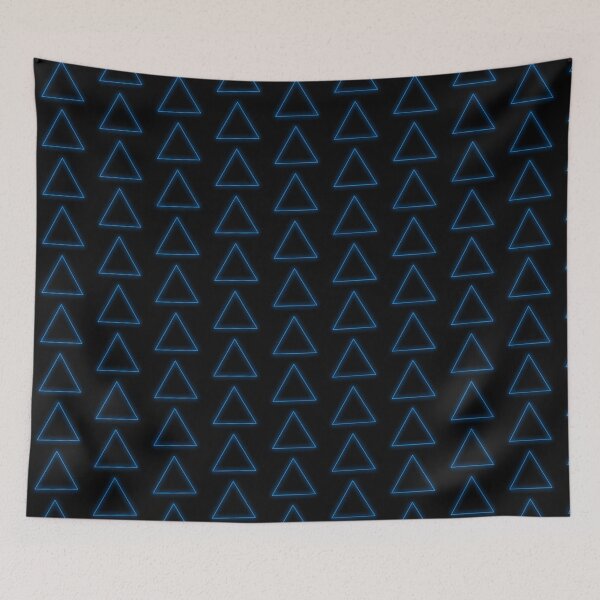 Item preview, Blue Glow Triangle Single and Repeating Large Size Pattern designed and sold by Nicolette Olivier.