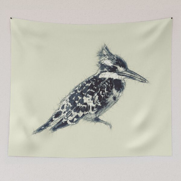 Item preview, Pied kingfisher designed and sold by 4t4design.
