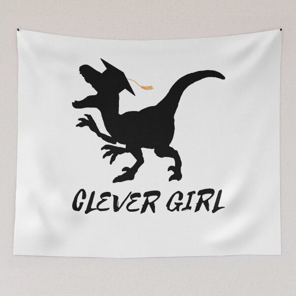 Aperçu de l'œuvre Clever Girl Gratuation Raptor créée et vendue par antevasinart.