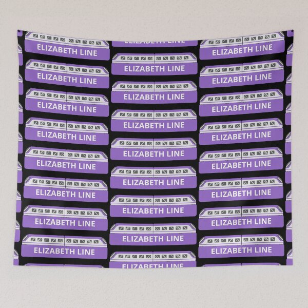 Item preview, Elizabeth Line Purple Train on Black designed and sold by LoloTrends.
