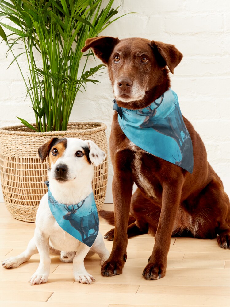 Pet Bandana, Blue Forest designed and sold by hotamr
