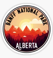 BANFF NATIONAL PARK ALBERTA CANADA Skiing Ski Mountain Mountains Snowboard Boating Hiking 8 Sticker