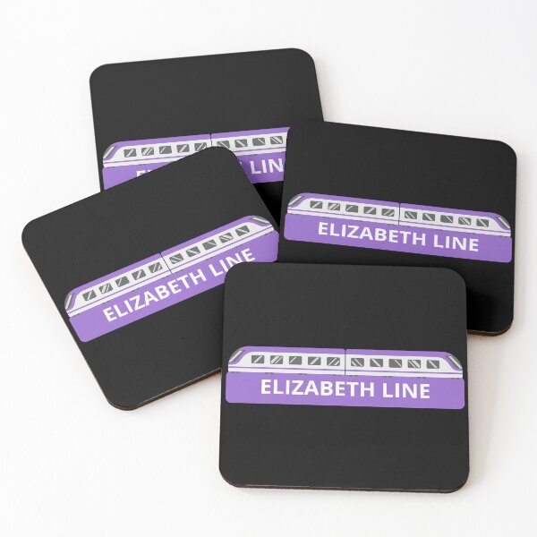 Item preview, Elizabeth Line Purple Train on Black designed and sold by LoloTrends.