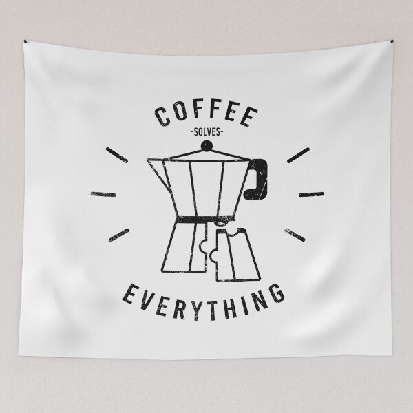 Item preview, Coffee solves everything - black designed and sold by adamerdos.