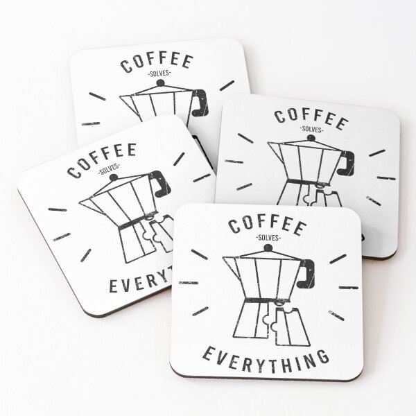 Item preview, Coffee solves everything - black designed and sold by adamerdos.